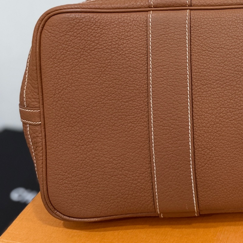 hermes 愛馬仕 garden party 36 花園派對 金棕 手提包 肩背包 購物包 公事包-39