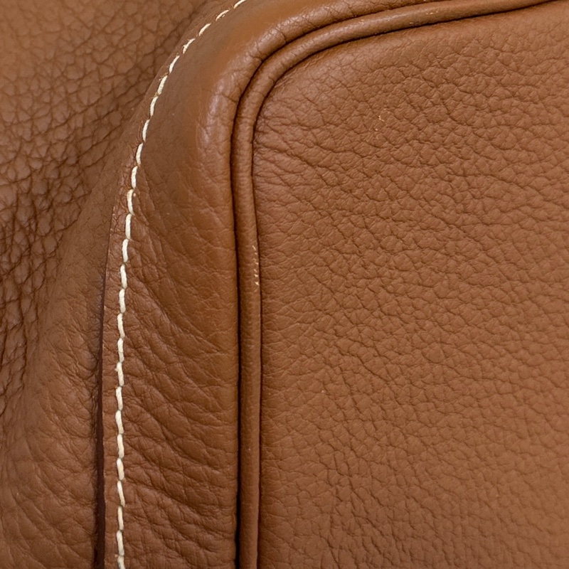 hermes 愛馬仕 garden party 36 花園派對 金棕 手提包 肩背包 購物包 公事包-40