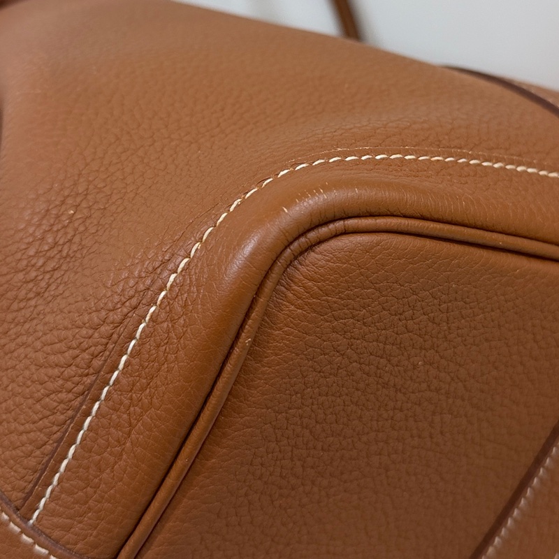 hermes 愛馬仕 garden party 36 花園派對 金棕 手提包 肩背包 購物包 公事包-41