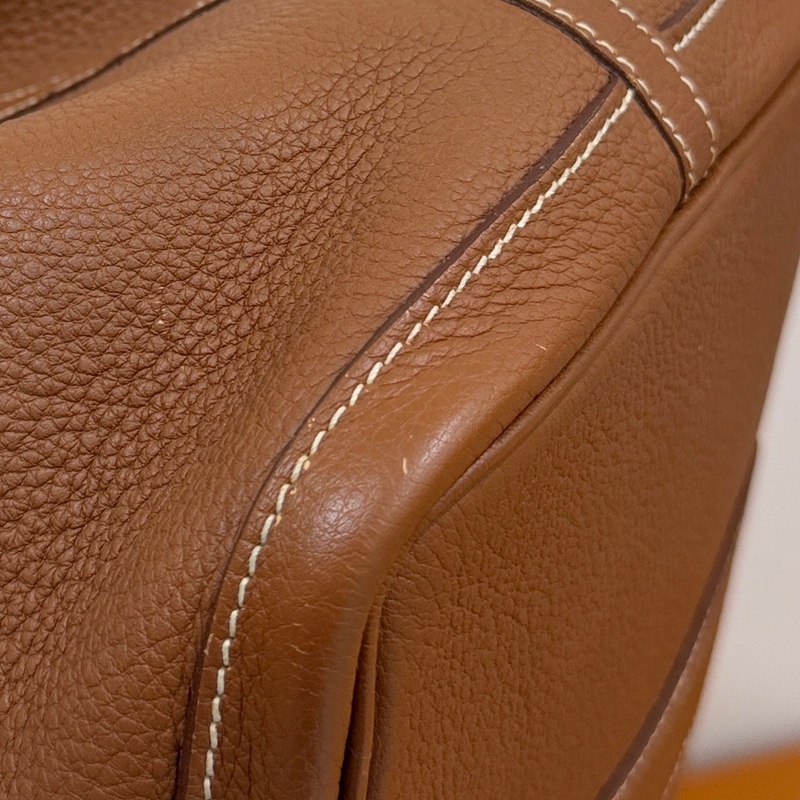 hermes 愛馬仕 garden party 36 花園派對 金棕 手提包 肩背包 購物包 公事包-42