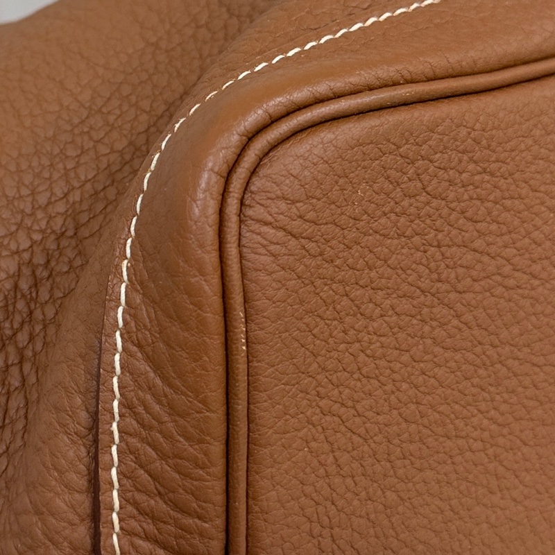 hermes 愛馬仕 garden party 36 花園派對 金棕 手提包 肩背包 購物包 公事包-44