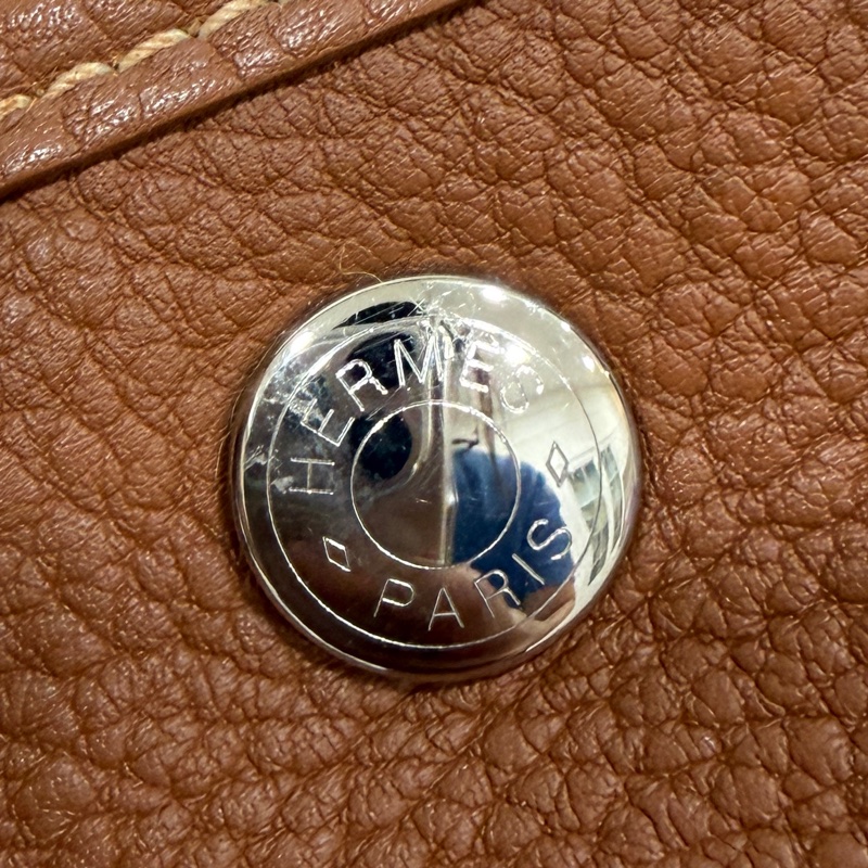 hermes 愛馬仕 garden party 36 花園派對 金棕 手提包 肩背包 購物包 公事包-47