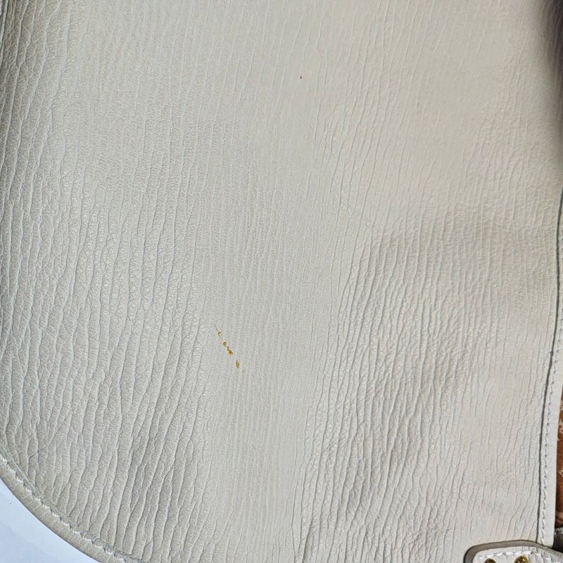 LOUIS VUITTON卡其色帆布老花單肩包金色五金-8