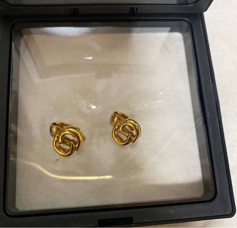 dior 夾式耳環二手-3