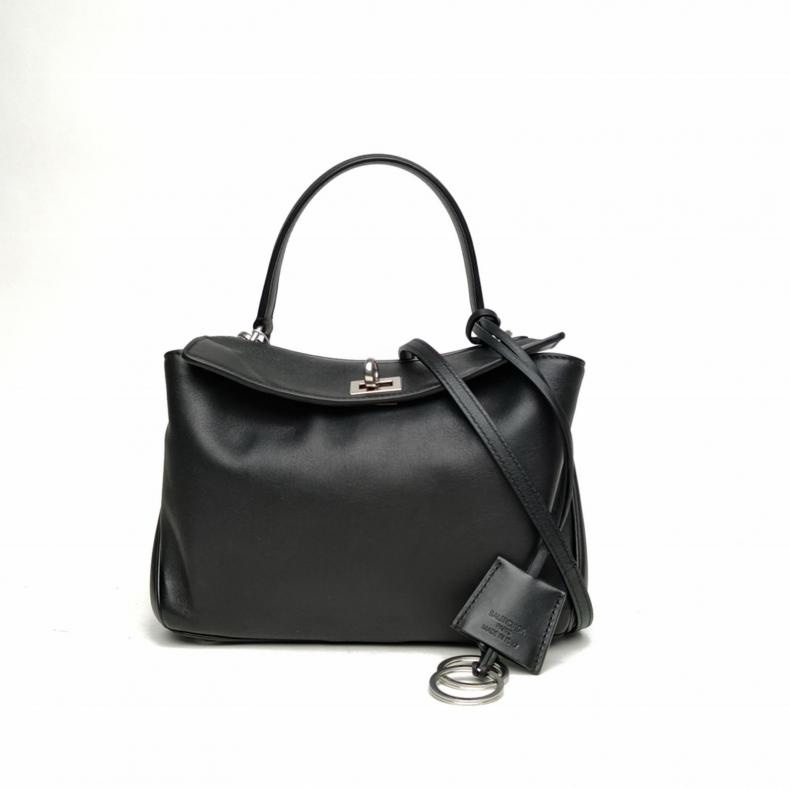 BALENCIAGA Rodeo23黑色牛皮銀扣-0