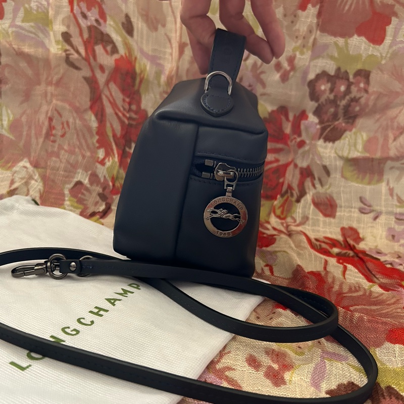 LONGCHAMP Le Pliage Xtra系列 XS 牛皮質斜背包/手提/肩背 有防塵袋🎀-1