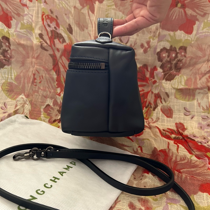 LONGCHAMP Le Pliage Xtra系列 XS 牛皮質斜背包/手提/肩背 有防塵袋🎀-3