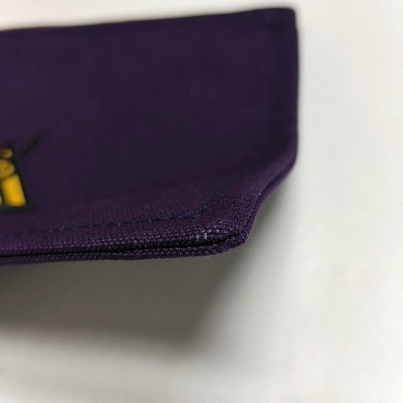 HERMES Yachting22葡萄紫帆布手拿包銀色五金-8