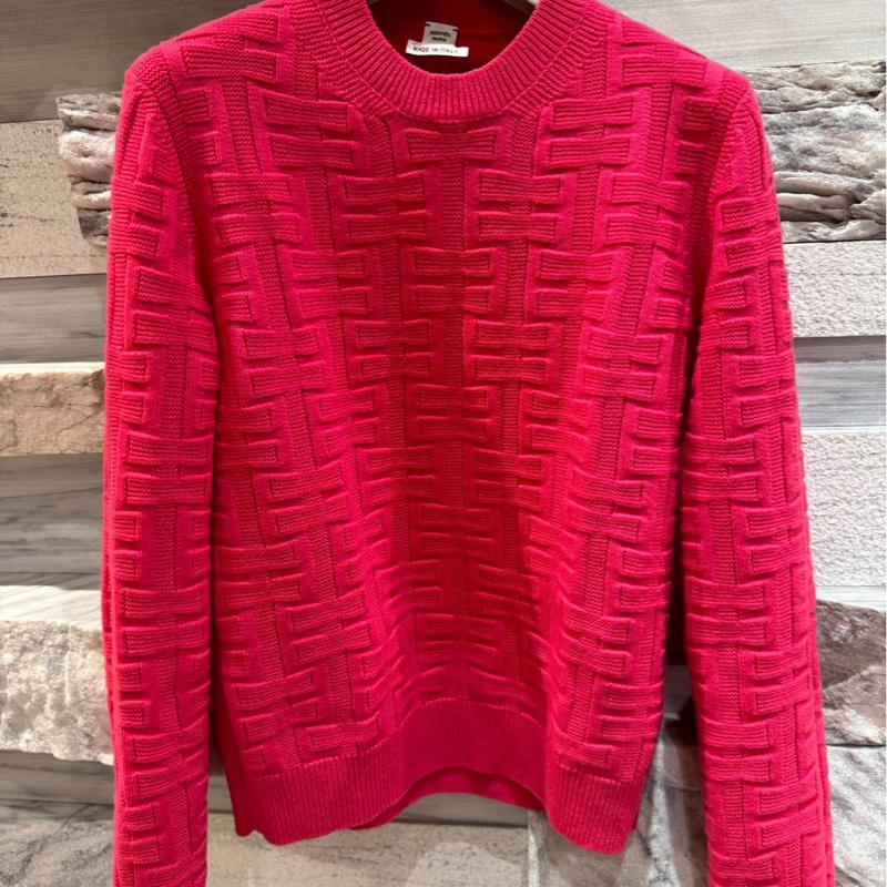 Hermès 經典 H 圖騰羊毛針織上衣-0