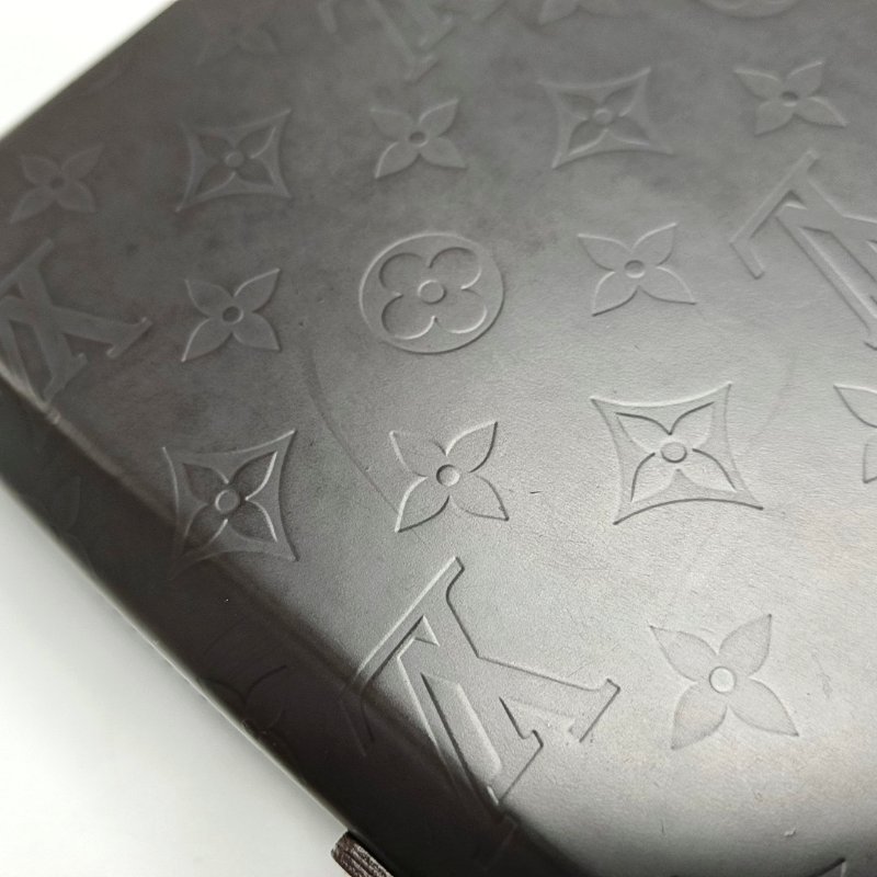 LOUIS VUITTON STEVE深棕色牛皮老花單肩包斜挎包釕色五金-8