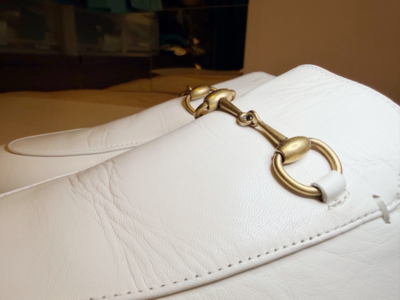 🍒Gucci Princetown經典馬銜扣皮革穆勒鞋(白色)2F260126-1-18