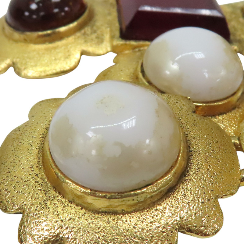 金色 花朵金屬 彩色圓珠 腰鍊 掉漆【CHANEL 香奈兒】-10