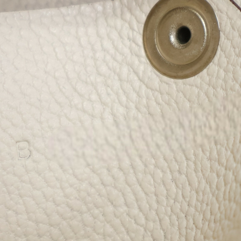 白色 Swift 牛皮 Calvi Duo 扣式 零錢包 B刻【HERMES 愛馬仕】-8