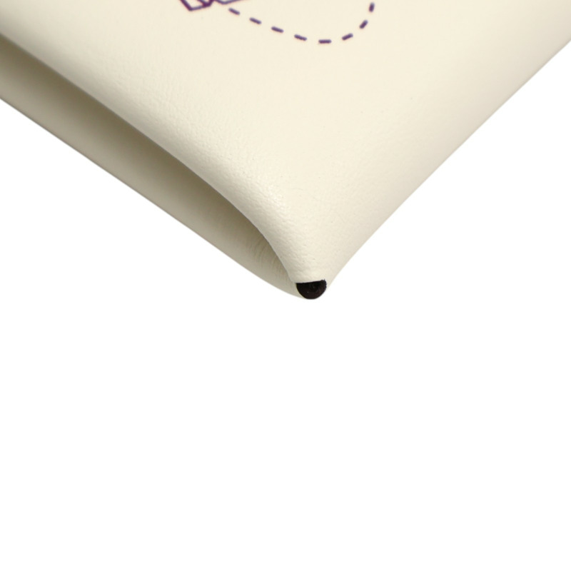 白色 Swift 牛皮 Calvi Duo 扣式 零錢包 B刻【HERMES 愛馬仕】-11