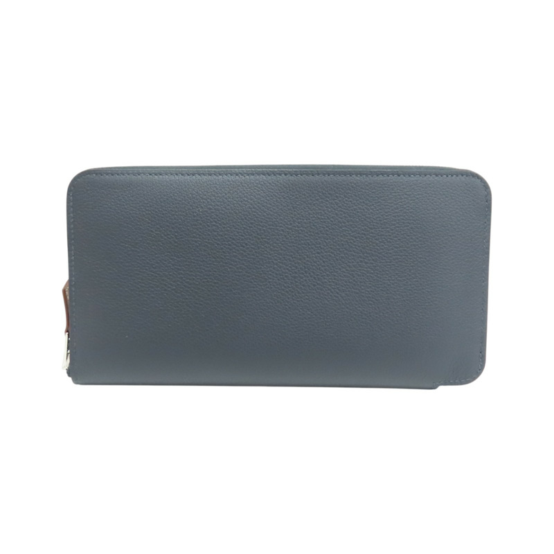 水兵藍 Evercolor 牛皮 Silk'In Classique 拉鍊長夾 K刻【HERMES 愛馬仕】-1