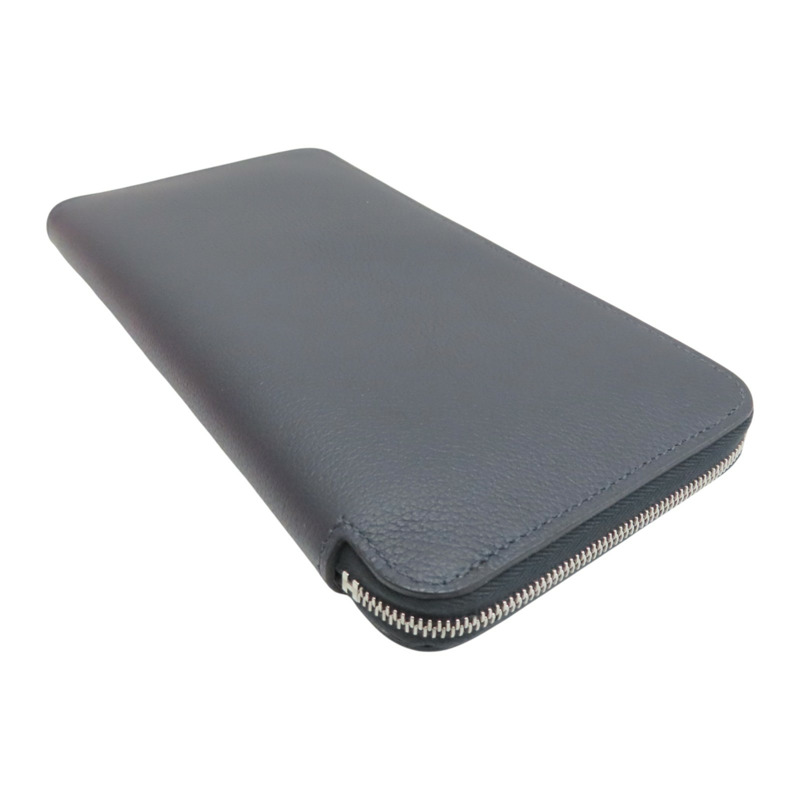 水兵藍 Evercolor 牛皮 Silk'In Classique 拉鍊長夾 K刻【HERMES 愛馬仕】-3