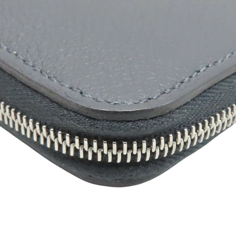 水兵藍 Evercolor 牛皮 Silk'In Classique 拉鍊長夾 K刻【HERMES 愛馬仕】-7