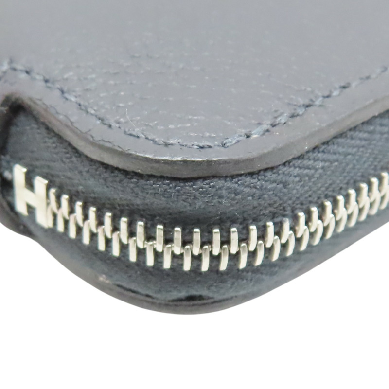 水兵藍 Evercolor 牛皮 Silk'In Classique 拉鍊長夾 K刻【HERMES 愛馬仕】-8