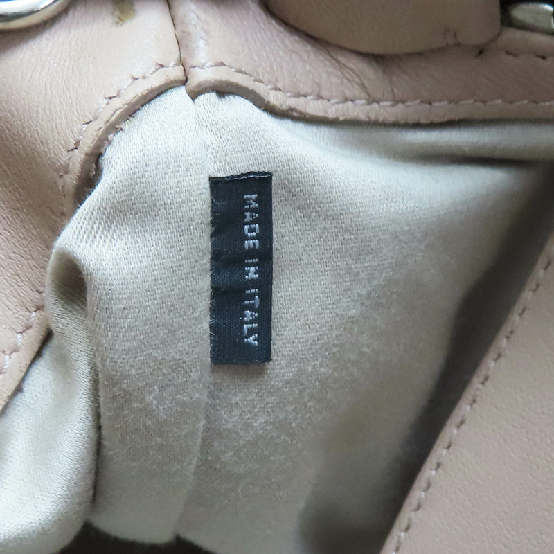 藕粉色 抓皺 NAPPA皮革 Matelasse 肩背包【MIU MIU 繆繆】 5BA958-8