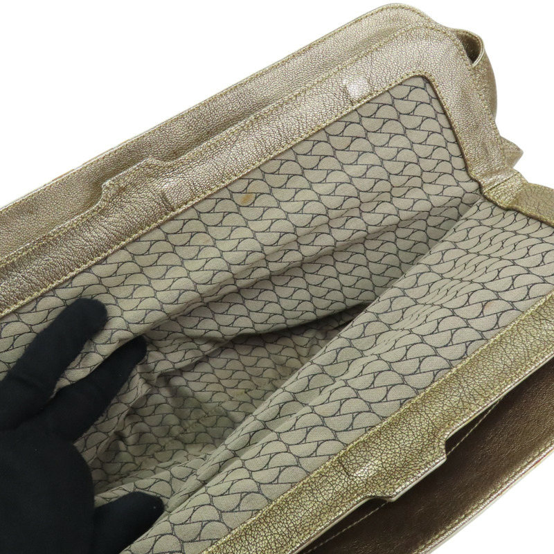 金色 亮面牛皮 La Dona 肩背包【Cartier 卡地亞】 L1000804-6