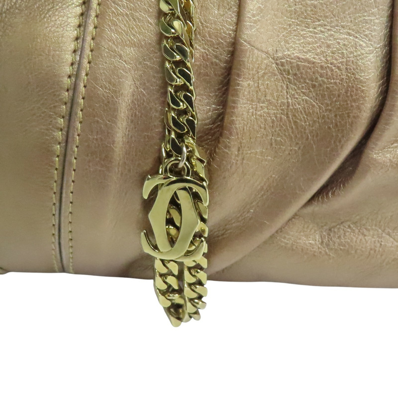 金色 亮面牛皮 La Dona 肩背包【Cartier 卡地亞】 L1000804-8