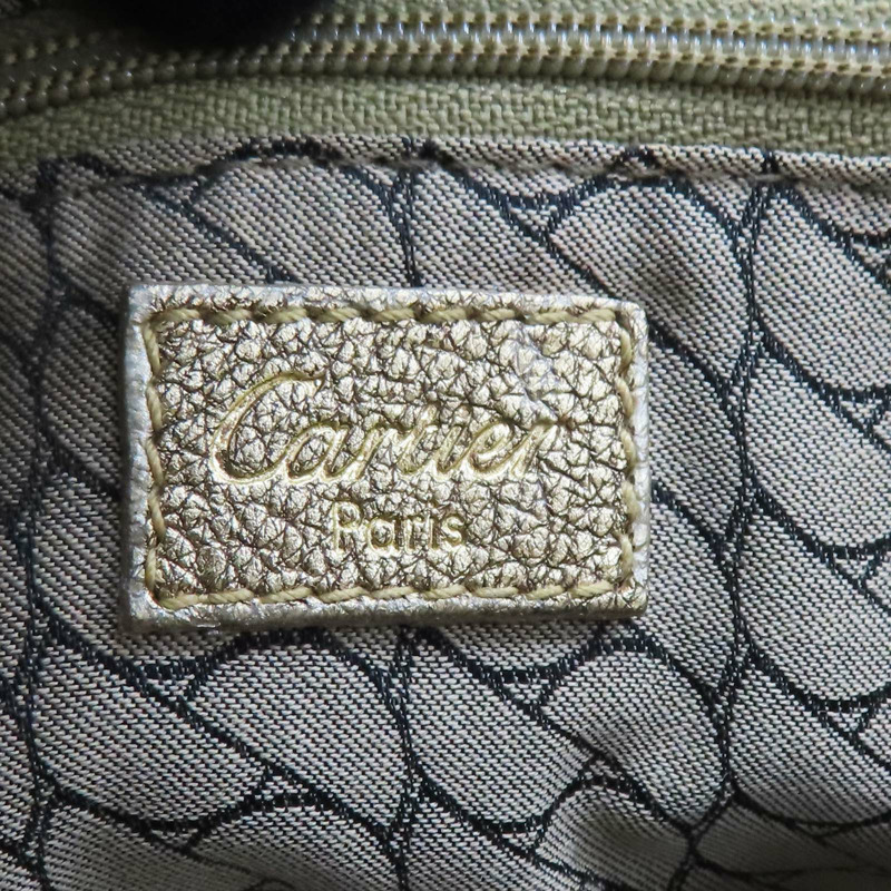 金色 亮面牛皮 La Dona 肩背包【Cartier 卡地亞】 L1000804-10