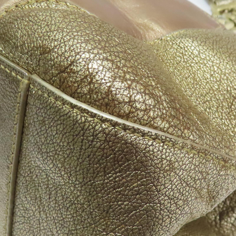 金色 亮面牛皮 La Dona 肩背包【Cartier 卡地亞】 L1000804-16