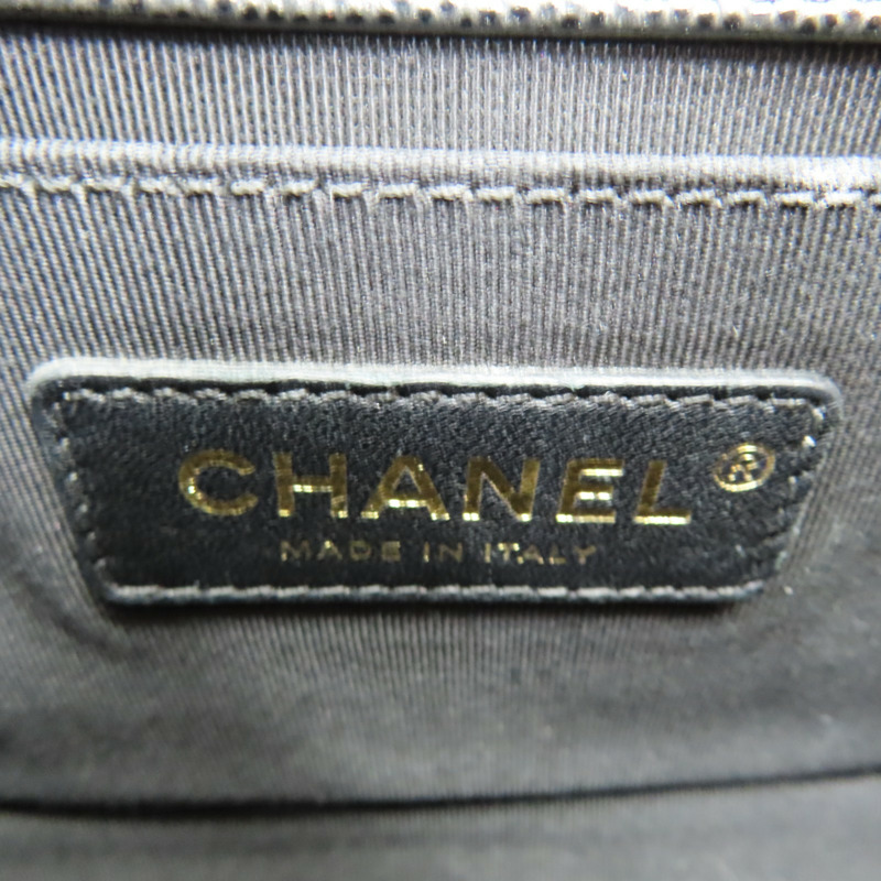 黑色 牛皮 菱格紋 BOY 20 鍊帶 肩背包 金扣【CHANEL 香奈兒】 A67085-5