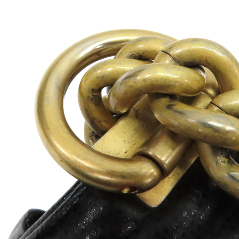 黑色 牛皮 菱格紋 BOY 20 鍊帶 肩背包 金扣【CHANEL 香奈兒】 A67085-17