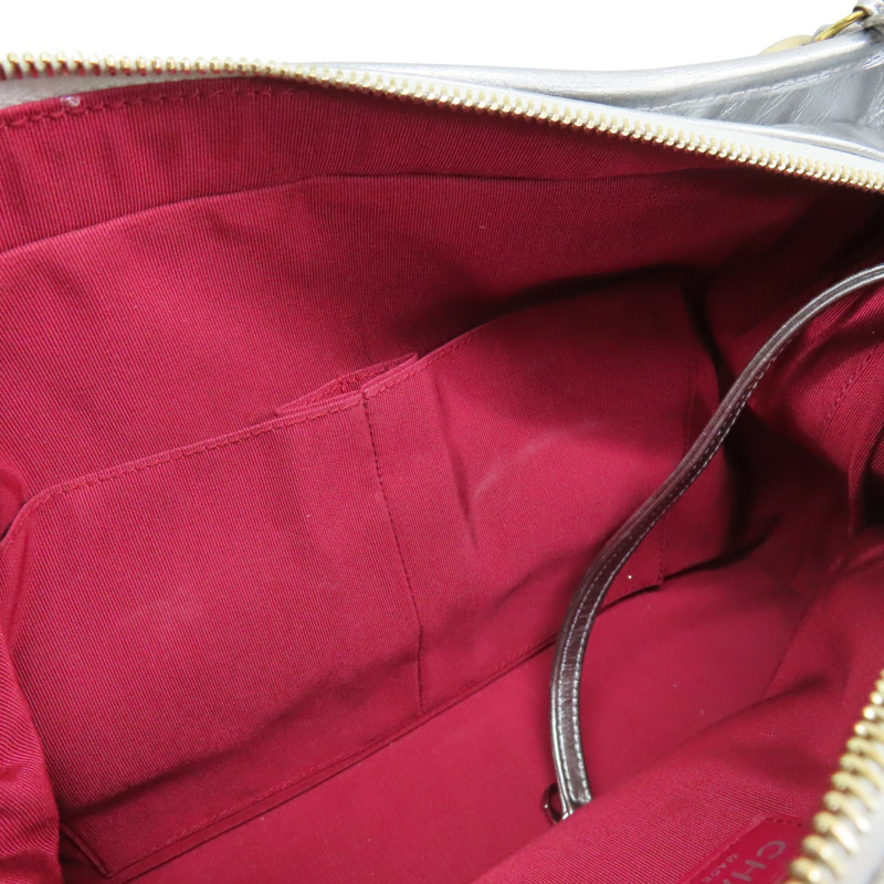 銀色 牛皮 Gabrielle 流浪包 肩背包【CHANEL 香奈兒】 A93824-5