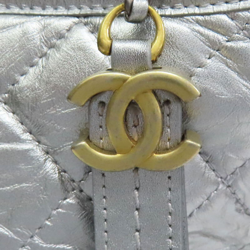 銀色 牛皮 Gabrielle 流浪包 肩背包【CHANEL 香奈兒】 A93824-7