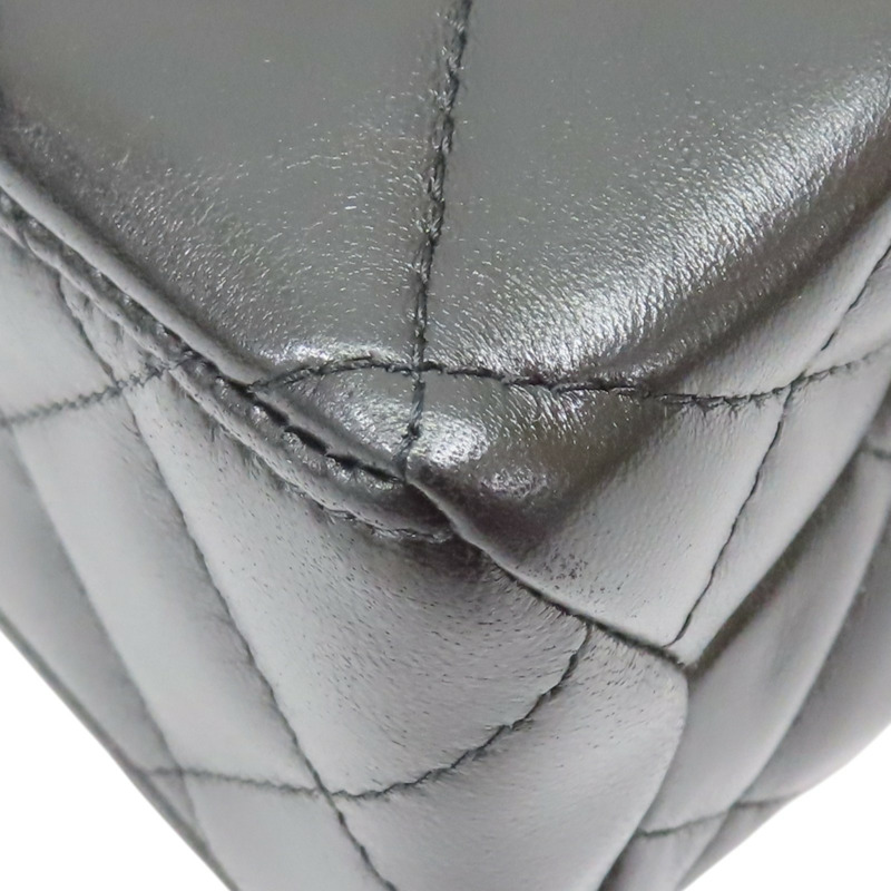 黑色羊皮 珍珠手把 鍊帶 肩背包【CHANEL 香奈兒】 AP4520-11