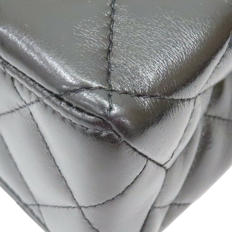 黑色羊皮 珍珠手把 鍊帶 肩背包【CHANEL 香奈兒】 AP4520-13