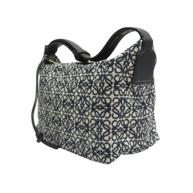 藍色 提花帆布 Cubi 手提包【LOEWE 羅威】 A906K75X06-2