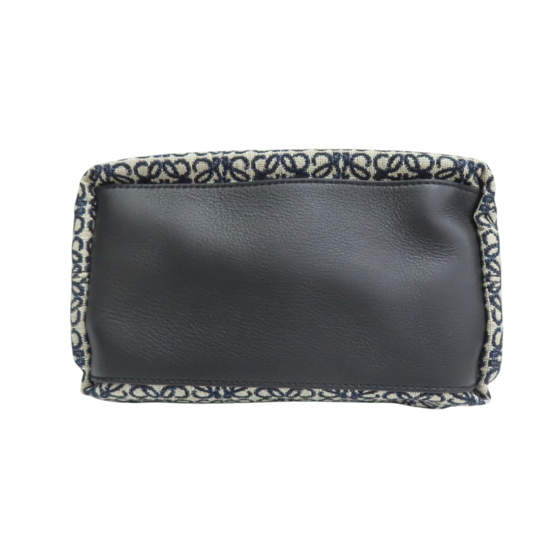 藍色 提花帆布 Cubi 手提包【LOEWE 羅威】 A906K75X06-3