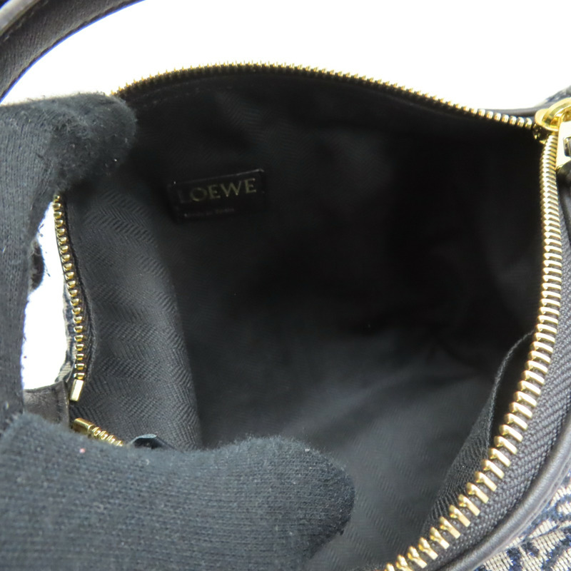 藍色 提花帆布 Cubi 手提包【LOEWE 羅威】 A906K75X06-5