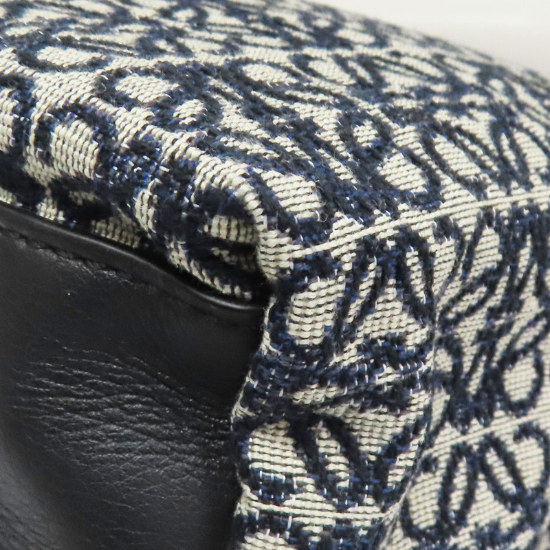 藍色 提花帆布 Cubi 手提包【LOEWE 羅威】 A906K75X06-12