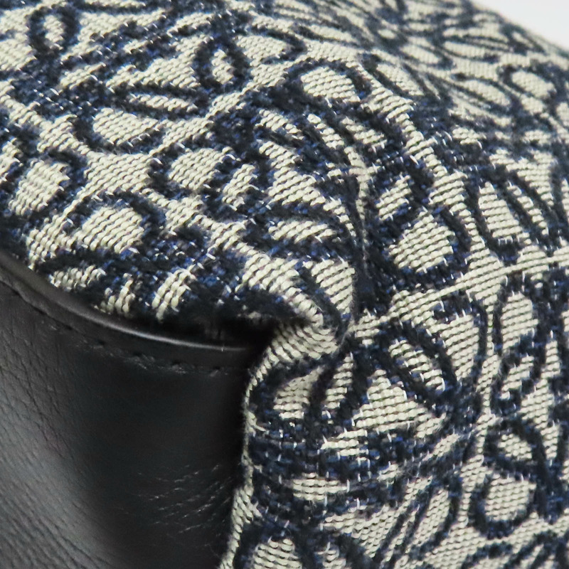 藍色 提花帆布 Cubi 手提包【LOEWE 羅威】 A906K75X06-14