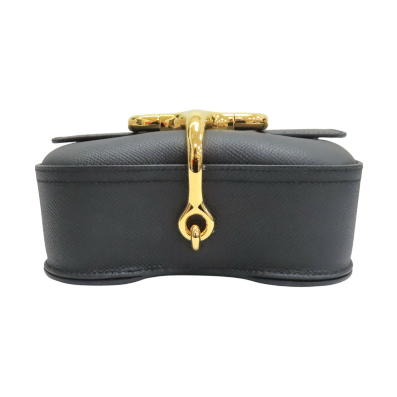 黑色 Epsom牛革 Della Cavalleria 肩背包 B刻 金扣【HERMES 愛馬仕】-3