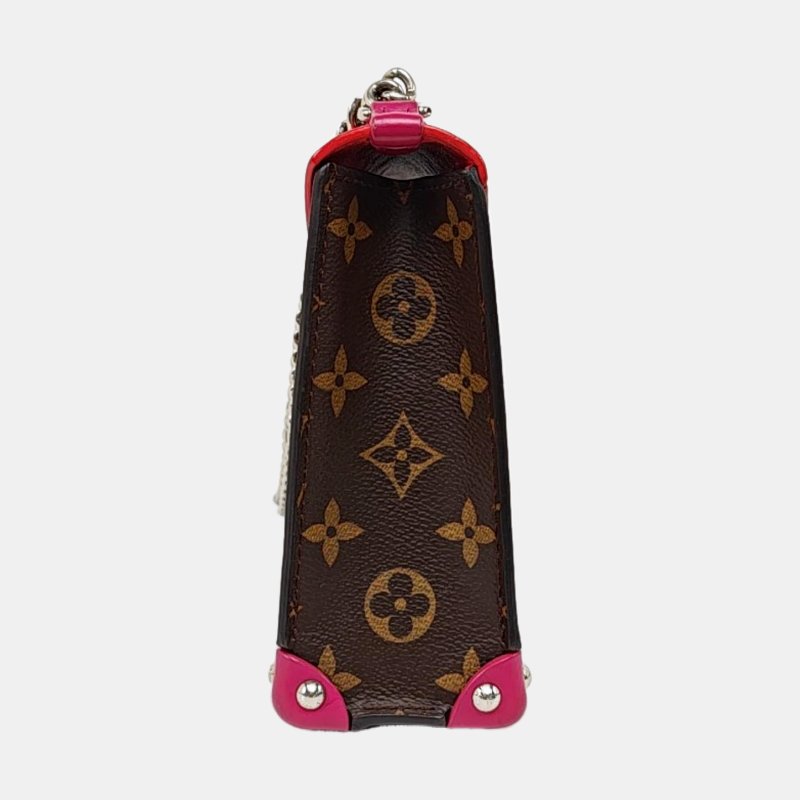 LOUIS VUITTON TRIBAL MASK 小號棕色塗層帆布老花斜挎包單肩包銀色五金-2