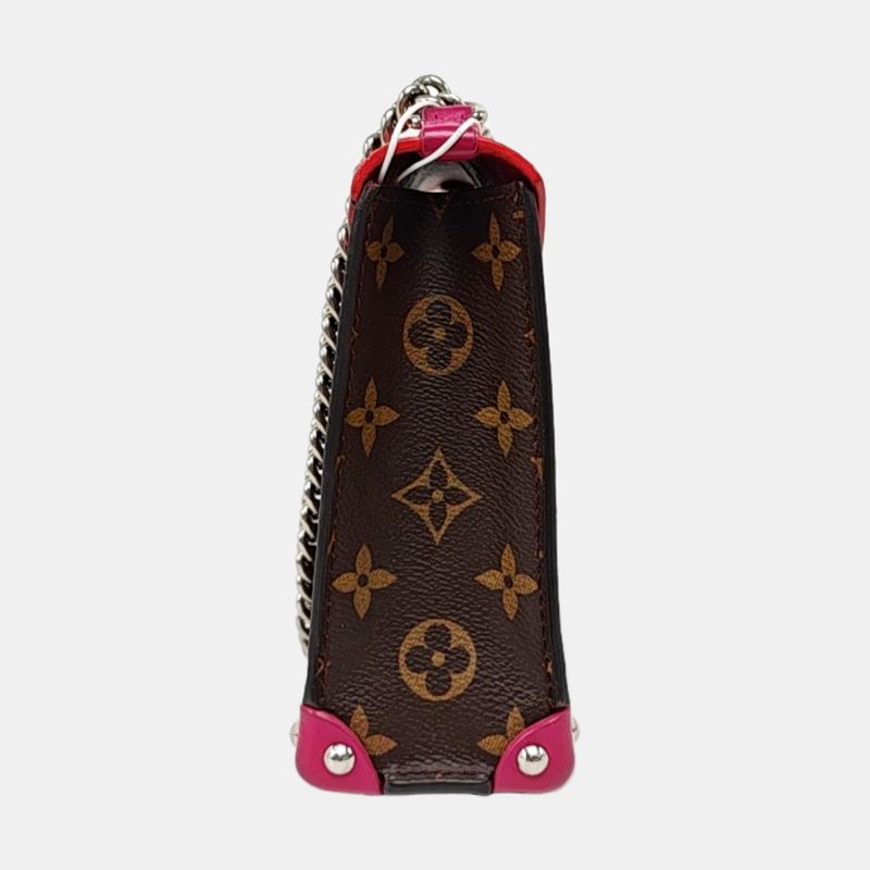 LOUIS VUITTON TRIBAL MASK 小號棕色塗層帆布老花斜挎包單肩包銀色五金-3