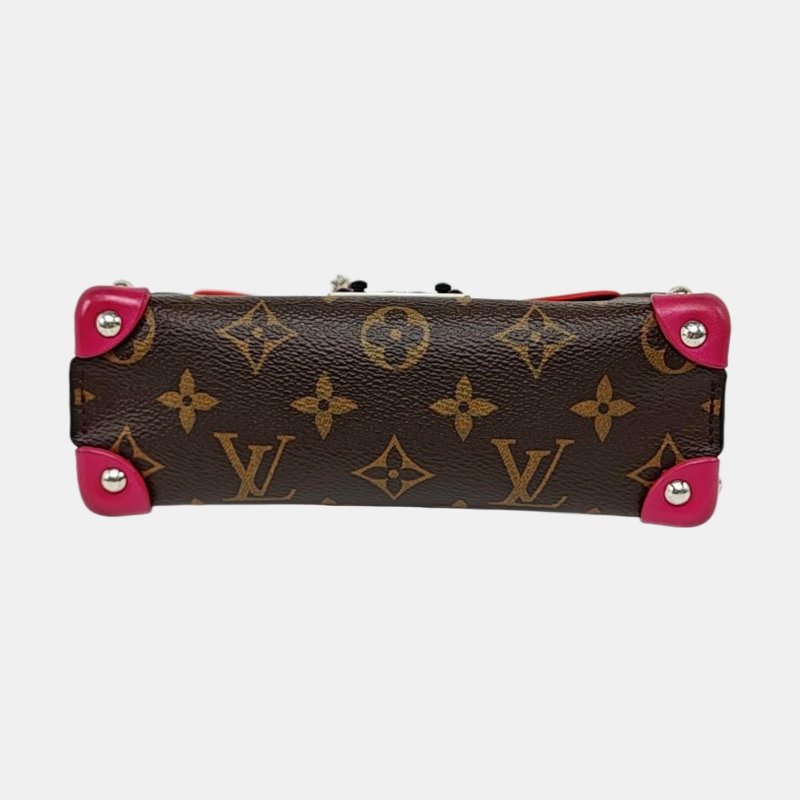 LOUIS VUITTON TRIBAL MASK 小號棕色塗層帆布老花斜挎包單肩包銀色五金-5