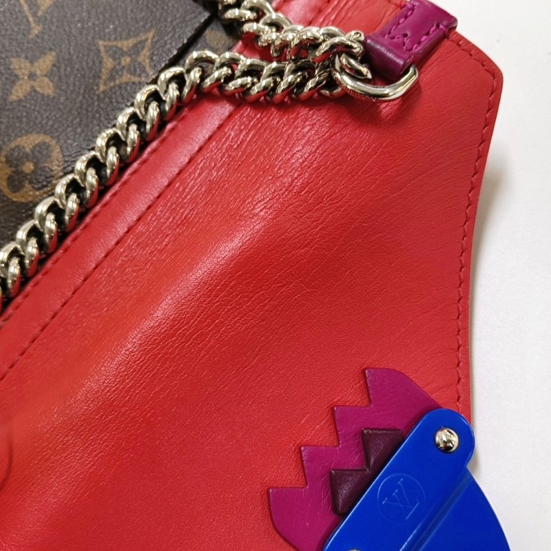 LOUIS VUITTON TRIBAL MASK 小號棕色塗層帆布老花斜挎包單肩包銀色五金-8