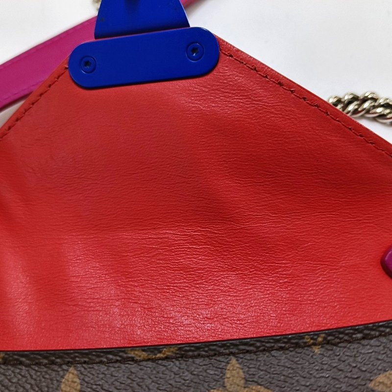 LOUIS VUITTON TRIBAL MASK 小號棕色塗層帆布老花斜挎包單肩包銀色五金-11