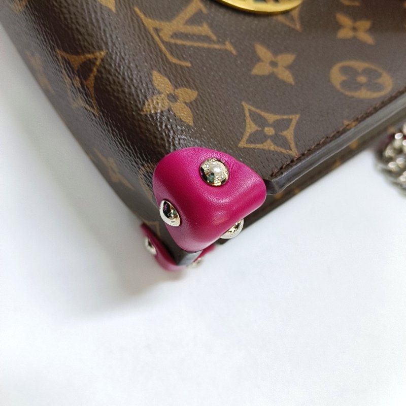 LOUIS VUITTON TRIBAL MASK 小號棕色塗層帆布老花斜挎包單肩包銀色五金-13