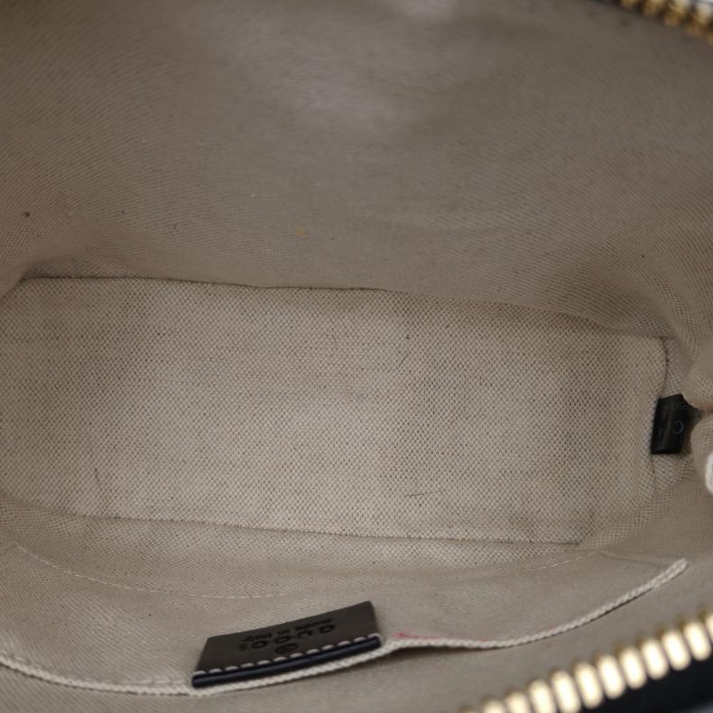 GUCCI Horsebit20黑色牛皮金扣肩背包-5