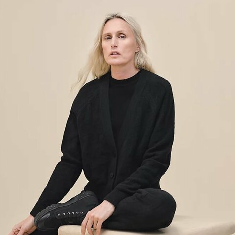 Hermès 愛馬仕 全新 針織 開襟外套 Cardigan H logo 尺寸38 黑色