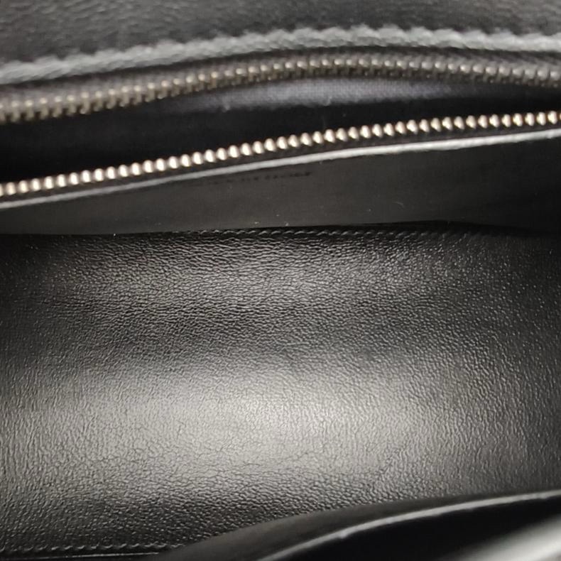 BALENCIAGA DOWNTOWN單肩斜挎包M黑扣黑色牛皮-5