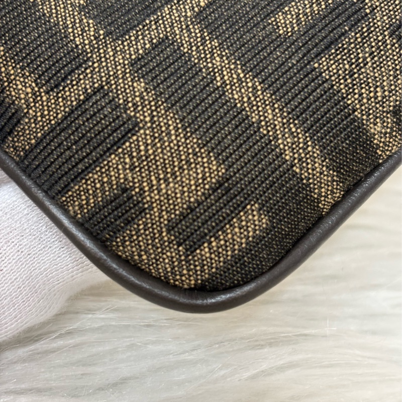 FENDI 8M0535 Baguette FF 緹花老花 金鍊 迷你貝貴提零錢包小廢包口紅包耳機包手拿包手提包-7