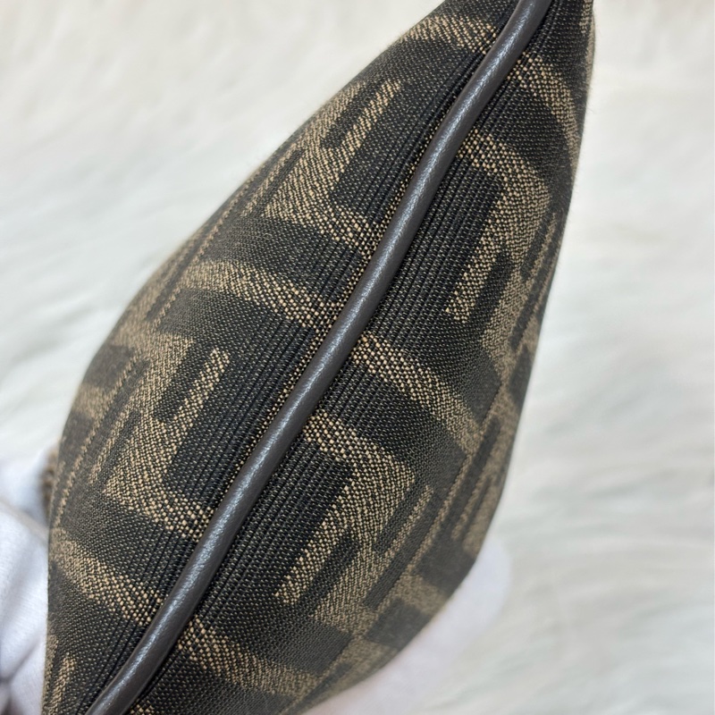 FENDI 8M0535 Baguette FF 緹花老花 金鍊 迷你貝貴提零錢包小廢包口紅包耳機包手拿包手提包-25